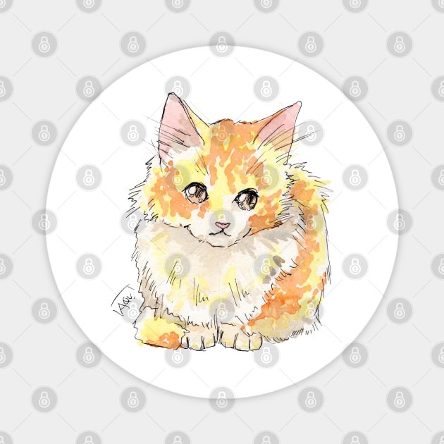 Candycorn Kitten Magnet by Aqutalion